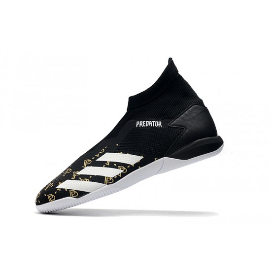 Adidas Predator 20.3 Laceless IN Black Gold White 39-45