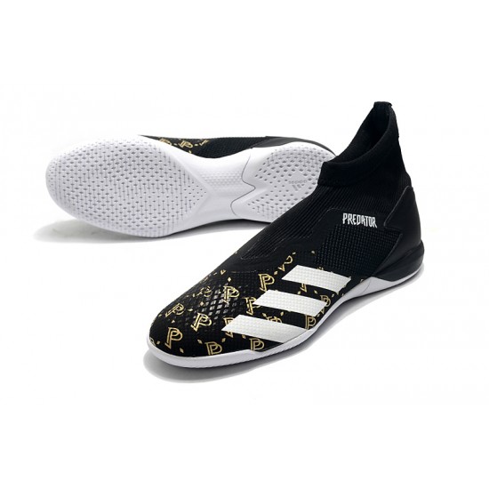 Adidas Predator 20.3 Laceless IN Black Gold White 39-45