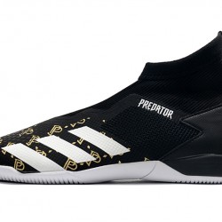 Adidas Predator 20.3 Laceless IN Black Gold White 39-45