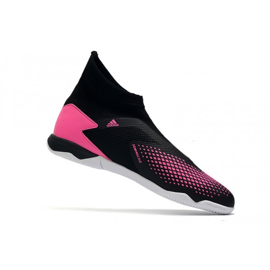 Adidas Predator 20.3 Laceless IN Black Pink 39-45