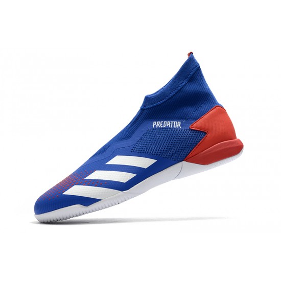 Adidas Predator 20.3 Laceless IN Blue Red White 39-45
