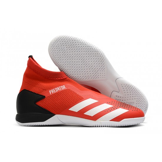 Adidas Predator 20.3 Laceless IN Red Black Silver 39-45