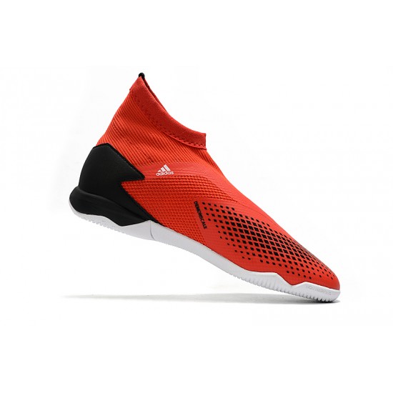 Adidas Predator 20.3 Laceless IN Red Black Silver 39-45