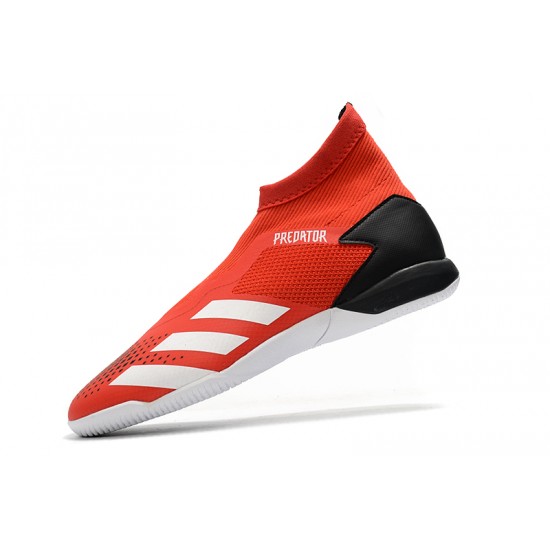 Adidas Predator 20.3 Laceless IN Red Black Silver 39-45