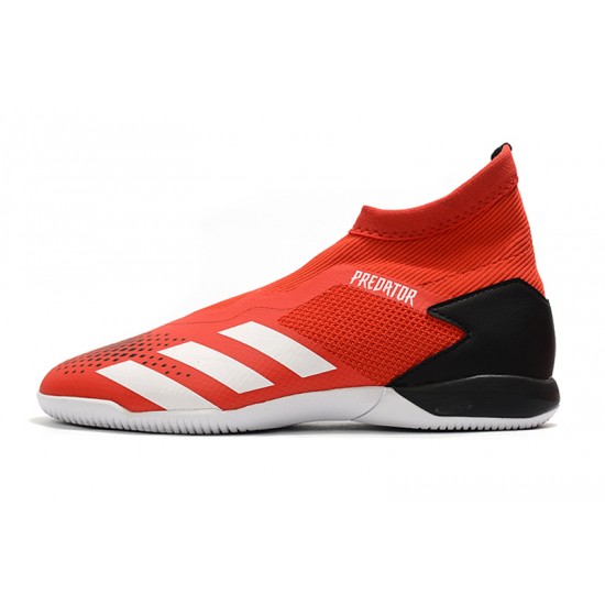 Adidas Predator 20.3 Laceless IN Red Black Silver 39-45