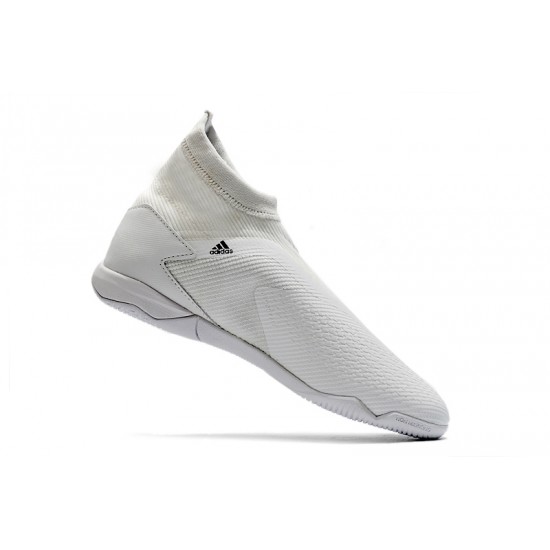 Adidas Predator 20.3 Laceless IN White Black 39-45