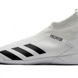 Adidas Predator 20.3 Laceless IN White Black 39-45