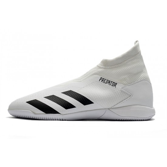 Adidas Predator 20.3 Laceless IN White Black 39-45