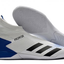 Adidas Predator 20.3 Laceless IN White Blue 39-45