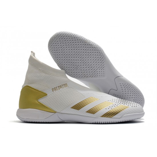 Adidas Predator 20.3 Laceless IN White Gold 39-45