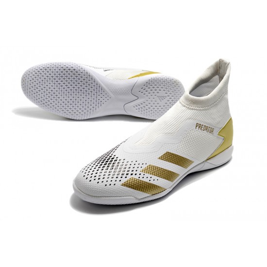 Adidas Predator 20.3 Laceless IN White Gold 39-45