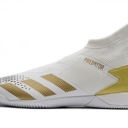 Adidas Predator 20.3 Laceless IN White Gold 39-45