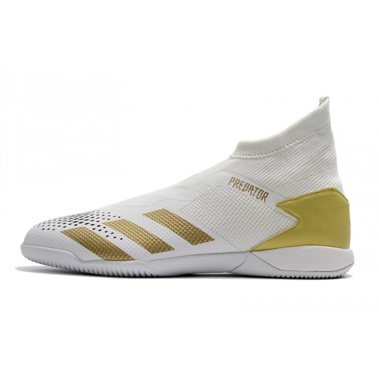 Adidas Predator 20.3 Laceless IN White Gold 39-45