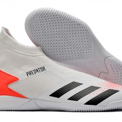 Adidas Predator 20.3 Laceless IN White Red 39-45