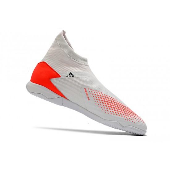 Adidas Predator 20.3 Laceless IN White Red 39-45