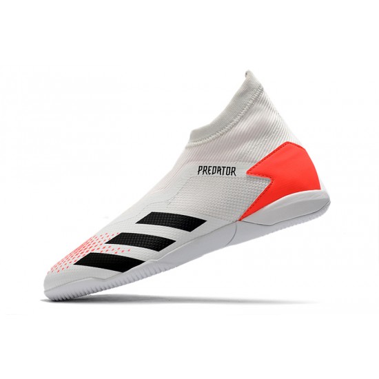 Adidas Predator 20.3 Laceless IN White Red 39-45