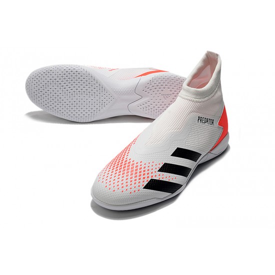 Adidas Predator 20.3 Laceless IN White Red 39-45