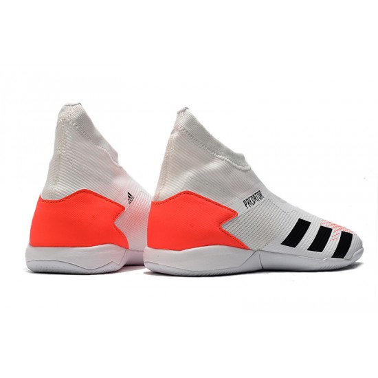 Adidas Predator 20.3 Laceless IN White Red 39-45