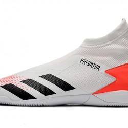 Adidas Predator 20.3 Laceless IN White Red 39-45