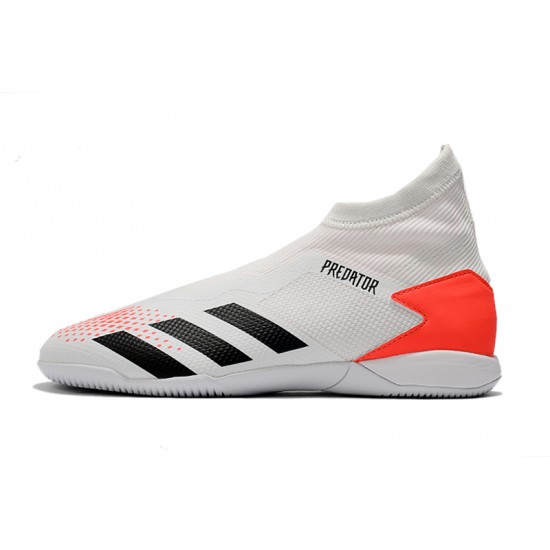 Adidas Predator 20.3 Laceless IN White Red 39-45