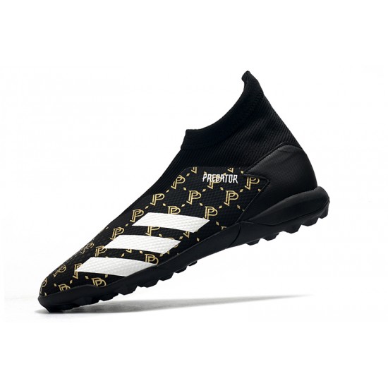 Adidas Predator 20.3 Laceless TF Black Gold White 39-45