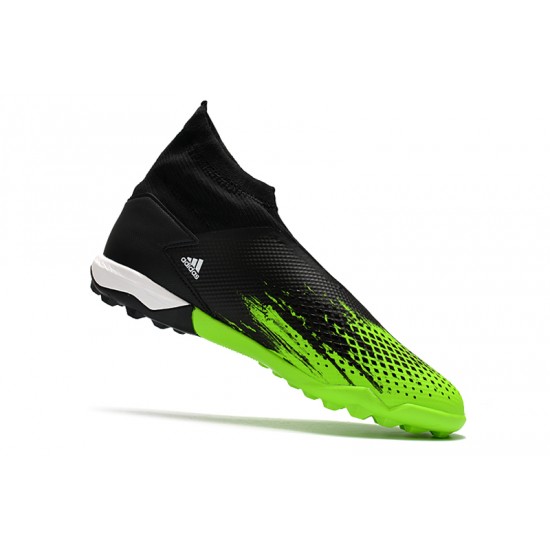 Adidas Predator 20.3 Laceless TF Black Green White 39-45