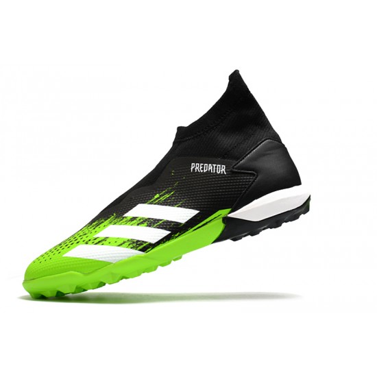 Adidas Predator 20.3 Laceless TF Black Green White 39-45