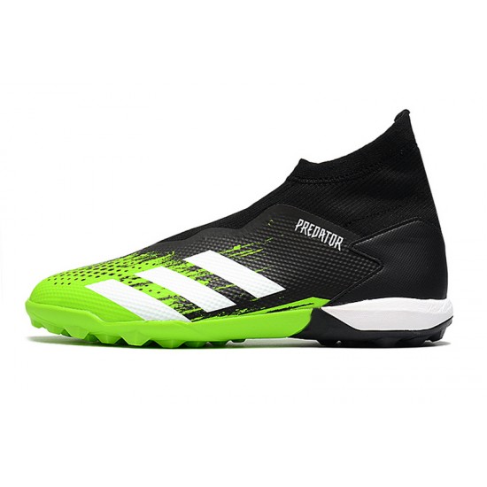 Adidas Predator 20.3 Laceless TF Black Green White 39-45