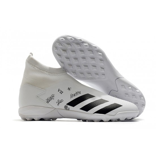 Adidas Predator 20.3 Laceless TF White Black 39-45