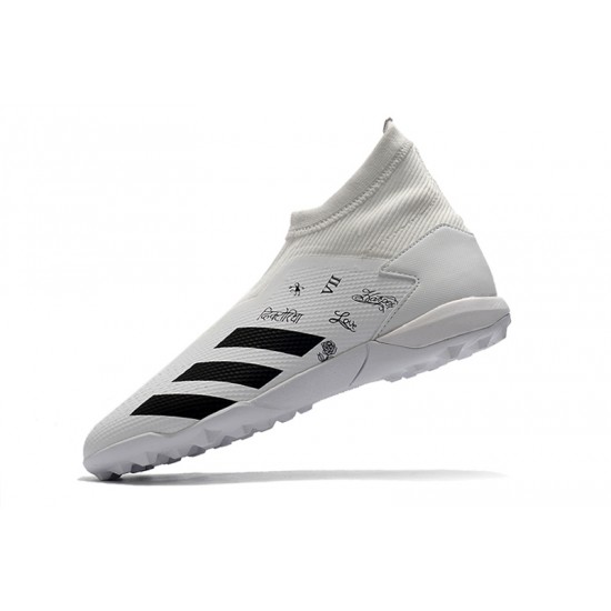 Adidas Predator 20.3 Laceless TF White Black 39-45