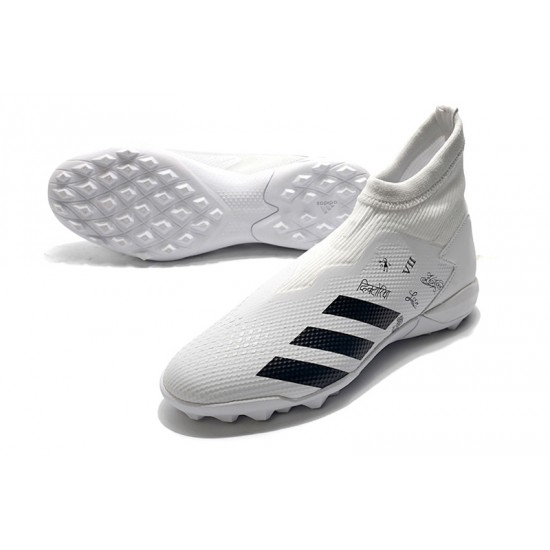 Adidas Predator 20.3 Laceless TF White Black 39-45