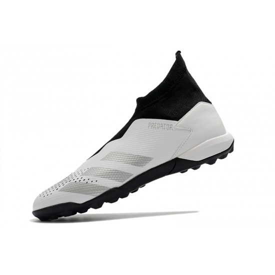 Adidas Predator 20.3 Laceless TF White Black Silver 39-45