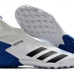 Adidas Predator 20.3 Laceless TF White Blue Black 39-45