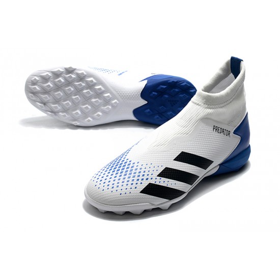 Adidas Predator 20.3 Laceless TF White Blue Black 39-45