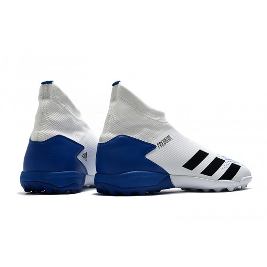 Adidas Predator 20.3 Laceless TF White Blue Black 39-45