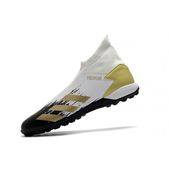 Adidas Predator 20.3 Laceless TF White Gold Black 39-45