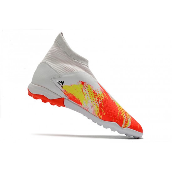 Adidas Predator 20.3 Laceless TF White Orange Yellow 39-45