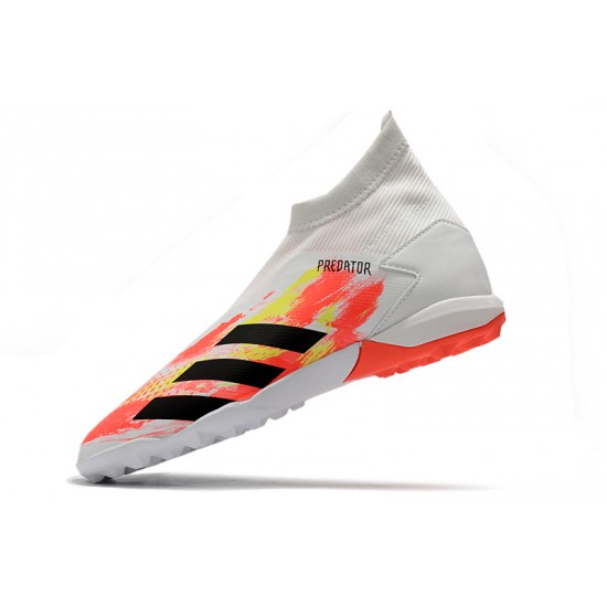 Adidas Predator 20.3 Laceless TF White Orange Yellow 39-45