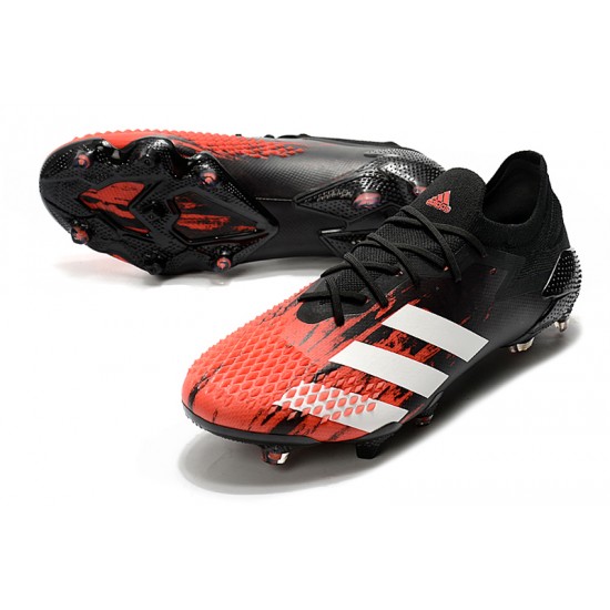 Adidas Predator Mutator 20.1 Low FG Black Red Silver 39-45