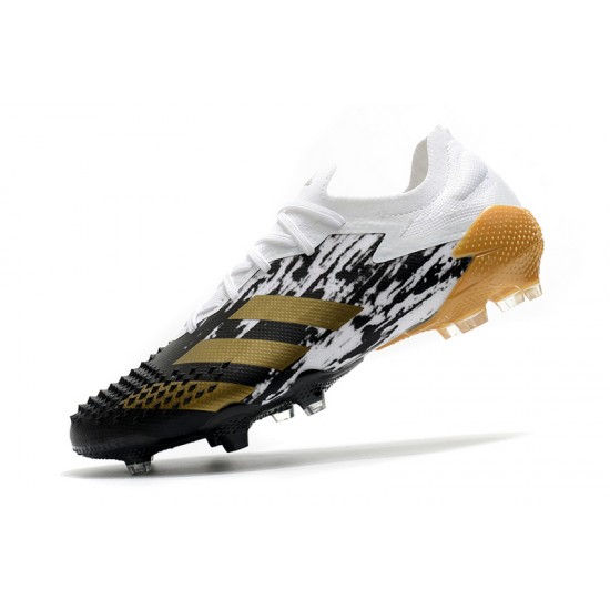 Adidas Predator Mutator 20.1 Low FG White Black Gold 39-45