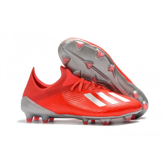 Adidas X 19.1 FG Red Silver 39-45