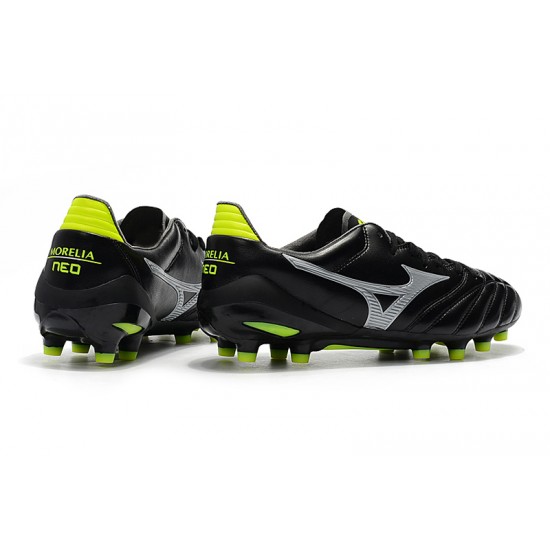 Mizuno Morelia Neo II Made in Japan Black Silver Green 39-45