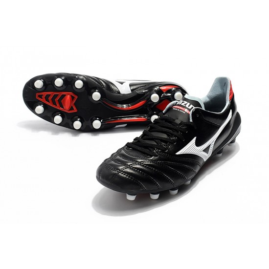 Mizuno Morelia Neo II Made in Japan Black Silver Red 39-45