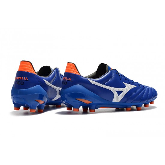 Mizuno Morelia Neo II Made in Japan Blue White Orange 39-45