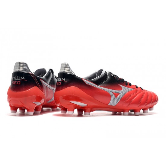 Mizuno Morelia Neo II Made in Japan Red Silver 39-45