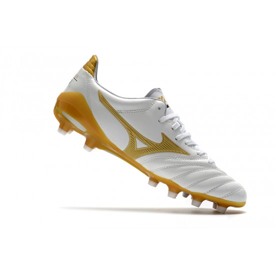 Mizuno Morelia Neo II Made in Japan White Gold 39-45