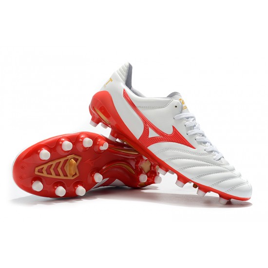 Mizuno Morelia Neo II Made in Japan White Red 39-45