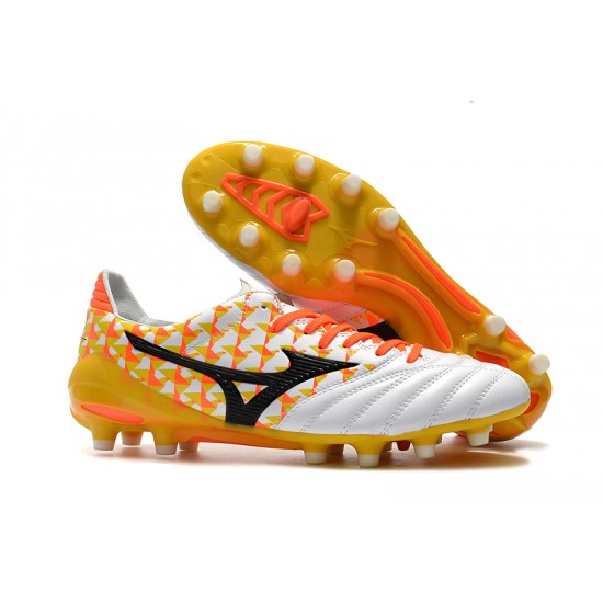 Mizuno Morelia Neo II Made in Japan White Yellow Orange 39-45