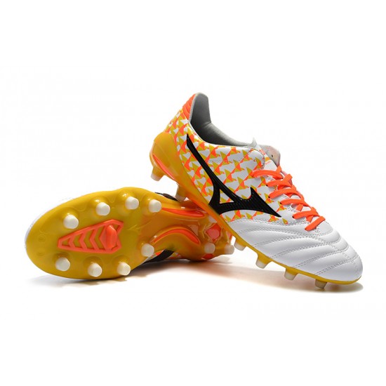 Mizuno Morelia Neo II Made in Japan White Yellow Orange 39-45