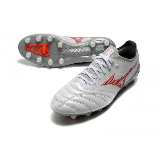 Mizuno Morelia Neo III B Made In Japan FG Grey Red 39-45